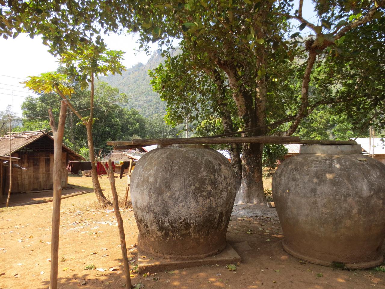 Almacenamiento de arroz en Laos